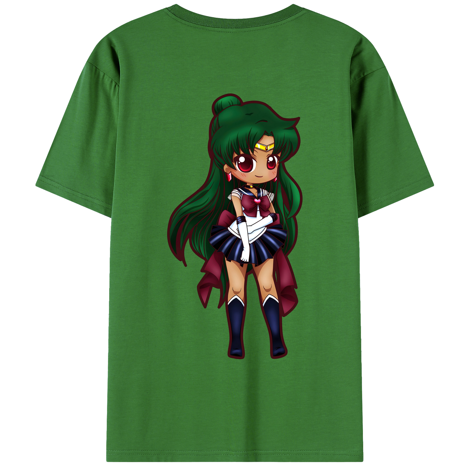 （画像用） 美少女戦士セーラームーン 冥王せつな Sailor Moon Meiou Setsuna レディース半袖Tシャツ(バックプリント)